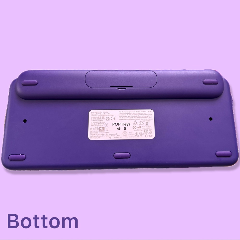 Logitech Purple Wireless Retro Round-Key Keyboard - Picture 4 of 11
